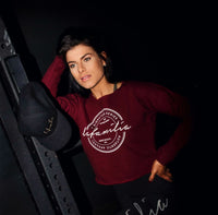 La Familia STAMP cotton crop sweatshirt