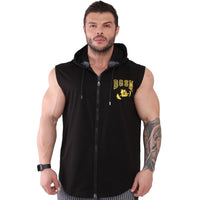 Big Sam BGSM Oversized Cotton Zip-Up Hooded Vest 3625